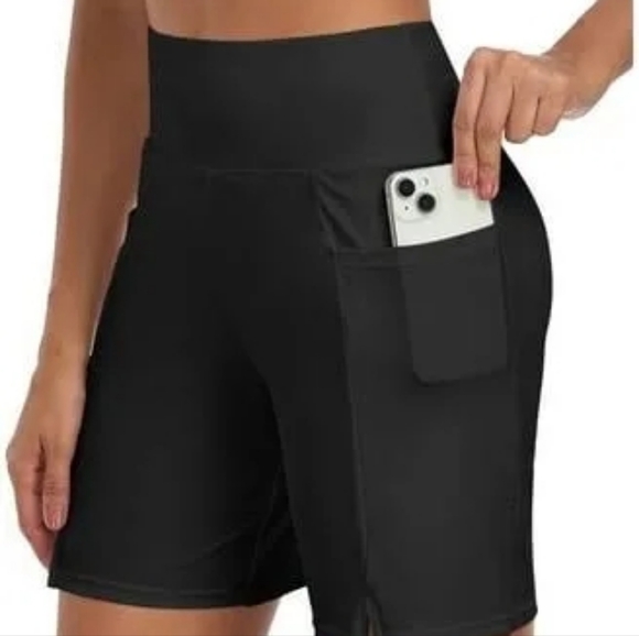 Ocean Blue Other - Ocean Blues Women's High Waisted Swimming Shorts with Pockets